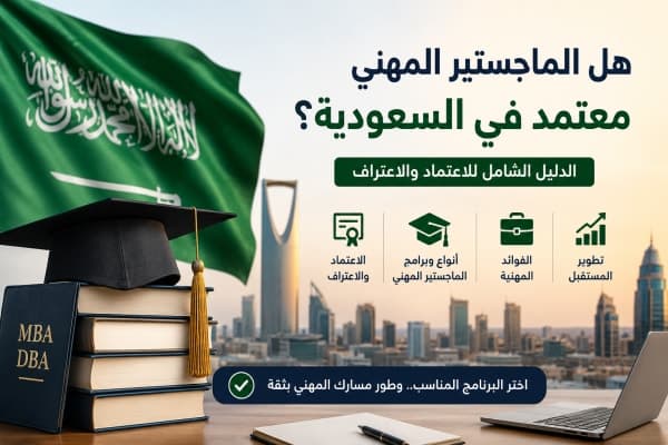 هل الماجستير المهني معتمد في السعودية 2026؟ الدليل الكامل للاعتماد والاعتراف وكيف تختار البرنامج المناسب