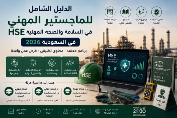 الدليل الشامل للماجستير المهني في السلامة والصحة المهنية HSE في السعودية 2026